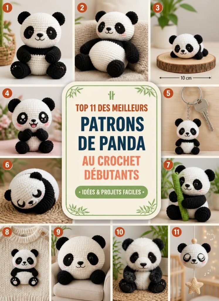 Les 11 Meilleurs Patrons de Panda au Crochet pour Débutants