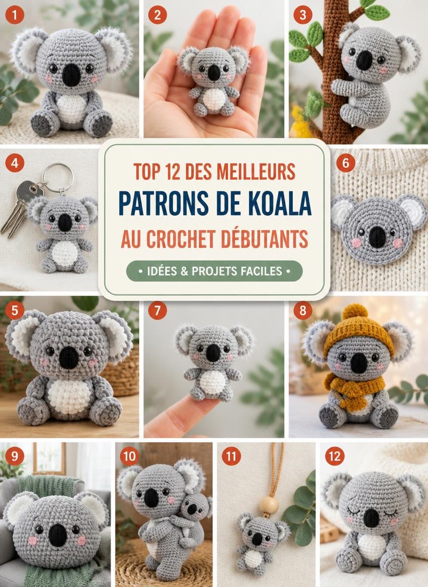 Les 12 Meilleurs Patrons de Koala au Crochet pour Débutants